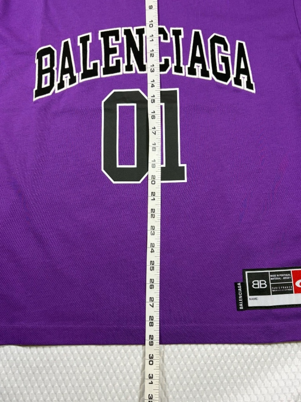 BALENCIAGA UNISEX MEDIUM OVERSIZED PURPLE 01 LOGO JERSEY T-SHIRT/TAGS EXCELLENT - Picture 6 of 8